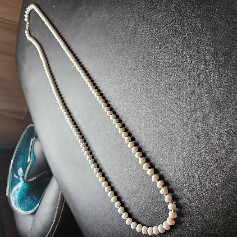 Elegant White Pearl Necklace